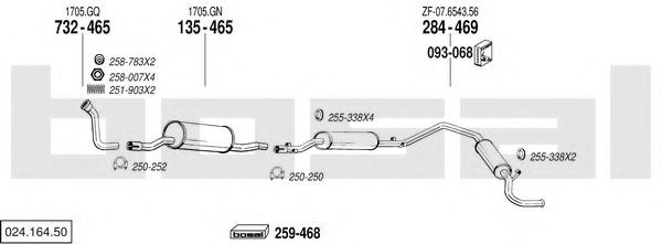 BOSAL 024.164.50 Exhaust System